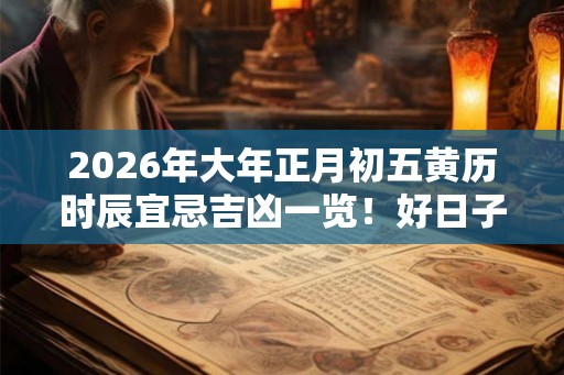 2026年大年正月初五黄历时辰宜忌吉凶一览!好日子? 2026年大年正月初五黄历时辰宜忌吉凶一览!好日子?