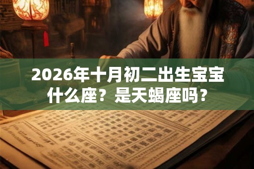 2026年十月初二出生宝宝什么座？是天蝎座吗？