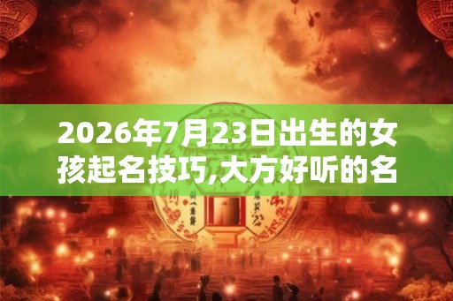 2026年7月23日出生的女孩起名技巧,大方好听的名字 2026年7月23日出生的女孩起名技巧,大方好听的名字