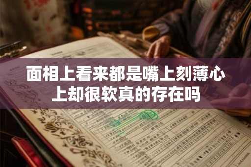 面相上看来都是嘴上刻薄心上却很软真的存在吗