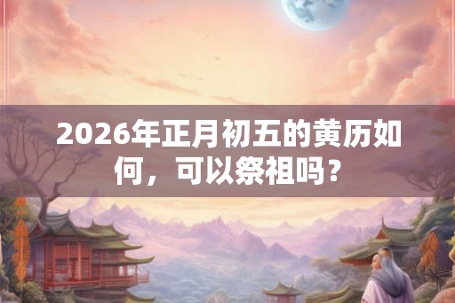 2026年正月初五的黄历如何，可以祭祖吗？