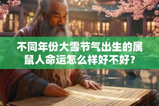 不同年份大雪节气出生的属鼠人命运怎么样好不好? 不同年份大雪节气出生的属鼠人命运怎么样好不好?