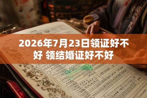 2026年7月23日领证好不好 领结婚证好不好