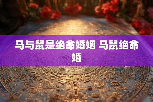 马与鼠是绝命婚姻 马鼠绝命婚