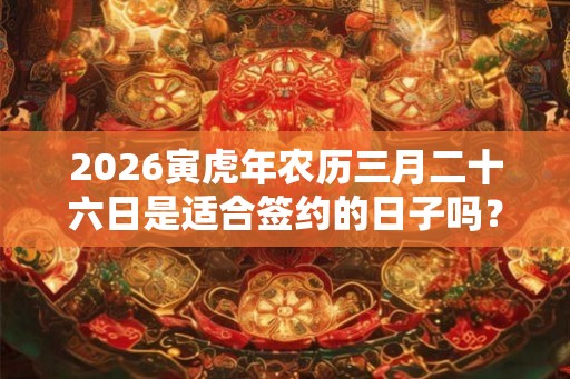 2026寅虎年农历三月二十六日是适合签约的日子吗? 2026寅虎年农历三月二十六日是适合签约的日子吗?