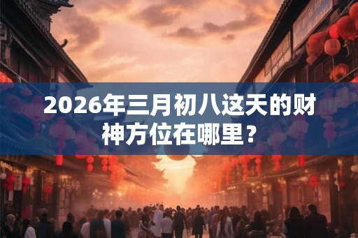 2026年三月初八这天的财神方位在哪里？