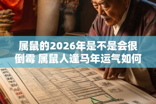 属鼠的2026年是不是会很倒霉 属鼠人逢马年运气如何