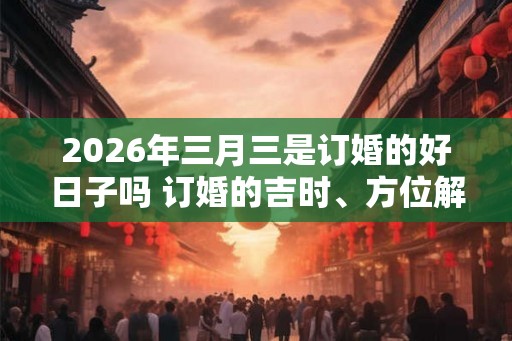 2026年三月三是订婚的好日子吗 订婚的吉时、方位解析