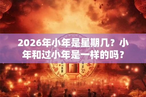 2026年小年是星期几？小年和过小年是一样的吗？