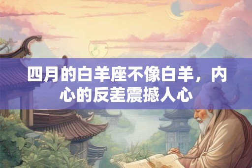 四月的白羊座不像白羊，内心的反差震撼人心