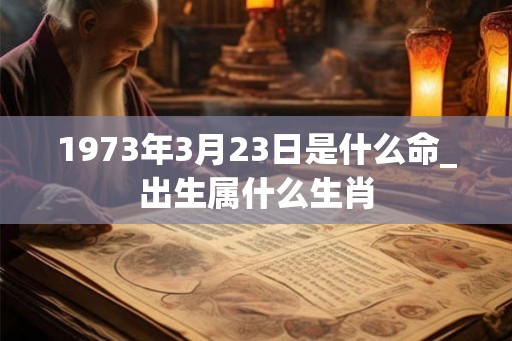 1973年3月23日是什么命_出生属什么生肖
