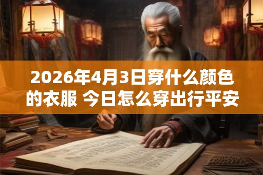 2026年4月3日穿什么颜色的衣服 今日怎么穿出行平安 2026年4月3日穿什么颜色的衣服 今日怎么穿出行平安