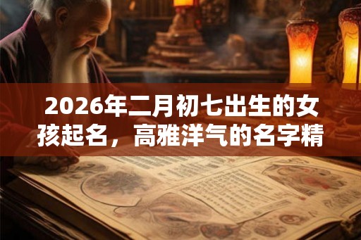 2026年二月初七出生的女孩起名,高雅洋气的名字精选 2026年二月初七出生的女孩起名,高雅洋气的名字精选