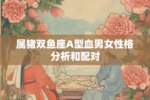 属猪双鱼座A型血男女性格分析和配对