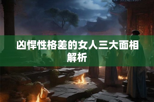 凶悍性格差的女人三大面相解析