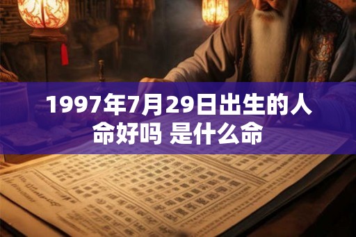 1997年7月29日出生的人命好吗 是什么命 1997年7月29日出生的人命好吗 是什么命