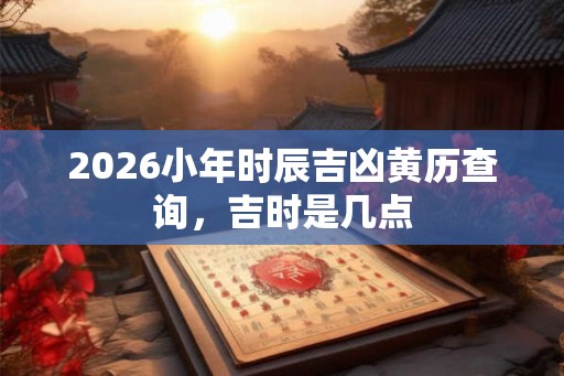 2026小年时辰吉凶黄历查询，吉时是几点