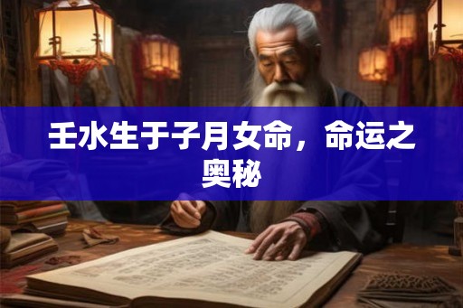 壬水生于子月女命,命运之奥秘 壬水生于子月女命,命运之奥秘
