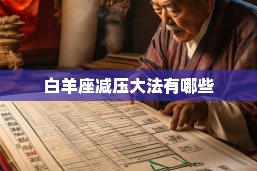 白羊座减压大法有哪些 白羊座减压大法有哪些