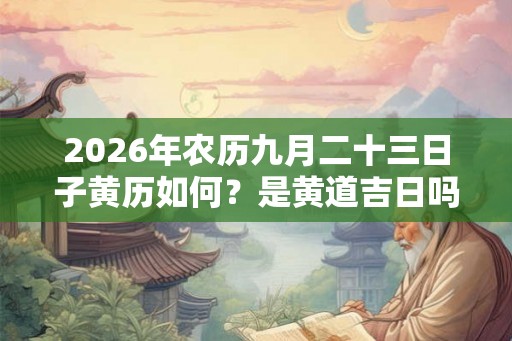2026年农历九月二十三日子黄历如何？是黄道吉日吗？