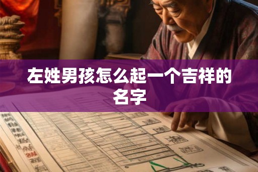 左姓男孩怎么起一个吉祥的名字