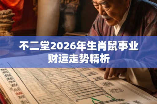 不二堂2026年生肖鼠事业财运走势精析