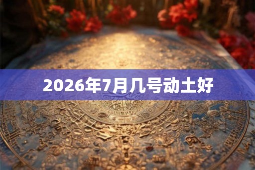 2026年7月几号动土好