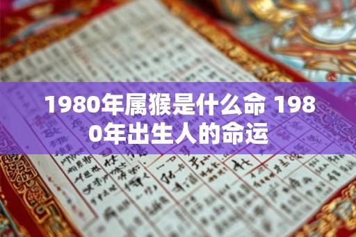 1980年属猴是什么命 1980年出生人的命运