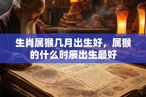 生肖属猴几月出生好，属猴的什么时辰出生最好
