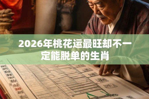 2026年桃花运最旺却不一定能脱单的生肖