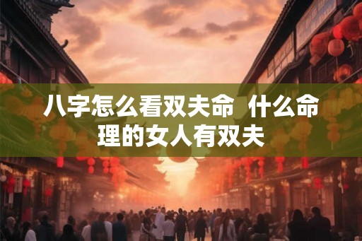 八字怎么看双夫命  什么命理的女人有双夫