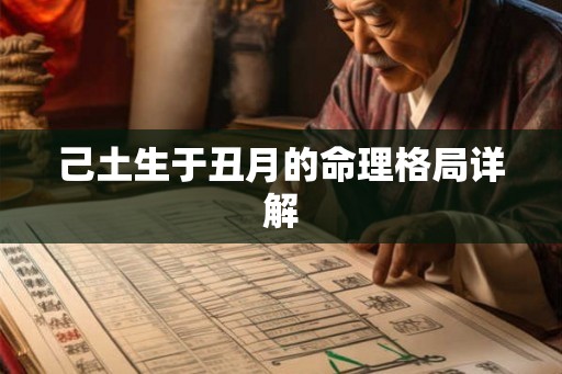 己土生于丑月的命理格局详解