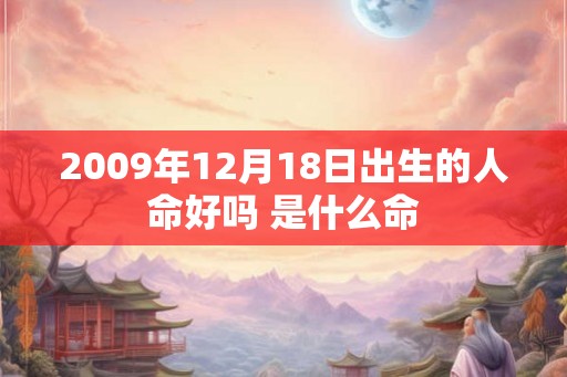 2009年12月18日出生的人命好吗 是什么命