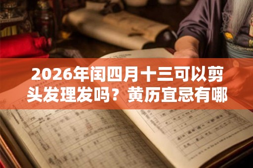 2026年闰四月十三可以剪头发理发吗？黄历宜忌有哪些？