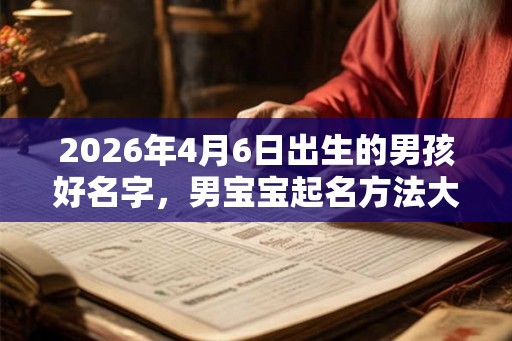 2026年4月6日出生的男孩好名字，男宝宝起名方法大全