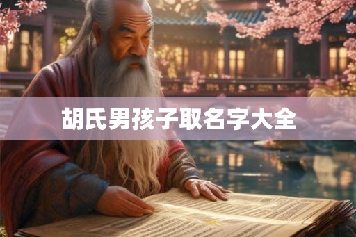 胡氏男孩子取名字大全 胡氏男孩子取名字大全