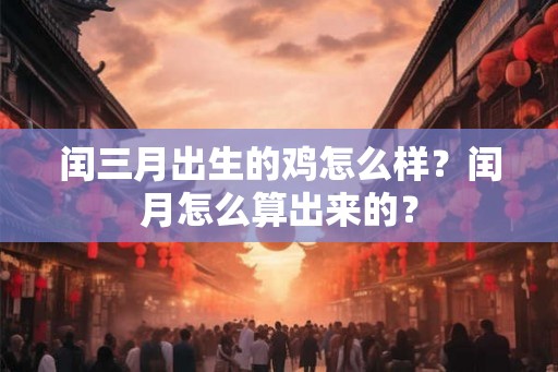 闰三月出生的鸡怎么样？闰月怎么算出来的？