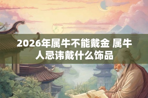 2026年属牛不能戴金 属牛人忌讳戴什么饰品