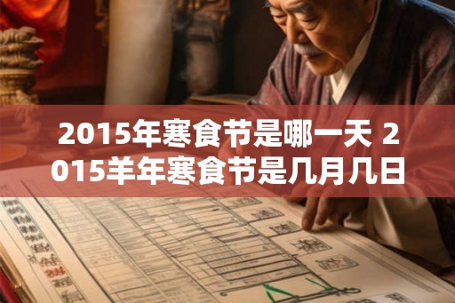2015年寒食节是哪一天 2015羊年寒食节是几月几日 2015年寒食节是哪一天 2015羊年寒食节是几月几日