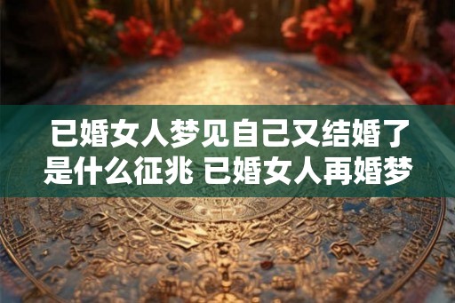 已婚女人梦见自己又结婚了是什么征兆 已婚女人再婚梦的预兆