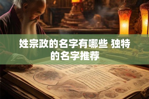 姓宗政的名字有哪些 独特的名字推荐