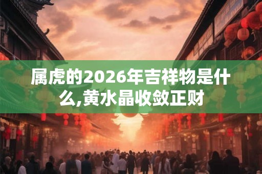 属虎的2026年吉祥物是什么,黄水晶收敛正财