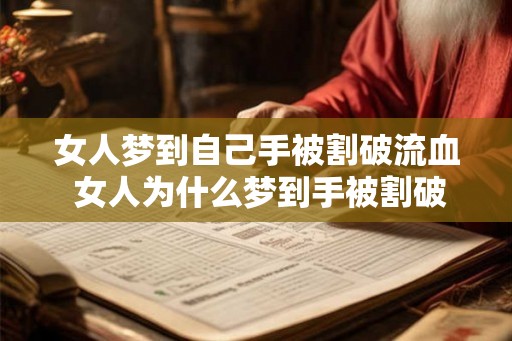 女人梦到自己手被割破流血 女人为什么梦到手被割破流血