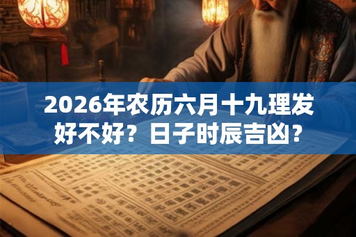 2026年农历六月十九理发好不好？日子时辰吉凶？