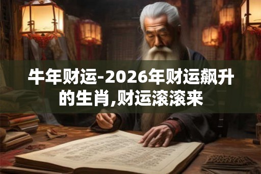 牛年财运-2026年财运飙升的生肖,财运滚滚来