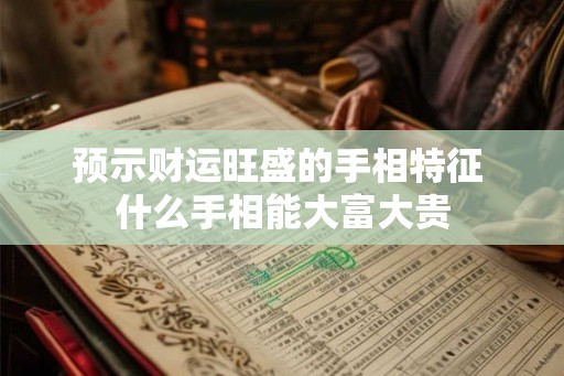 预示财运旺盛的手相特征 什么手相能大富大贵