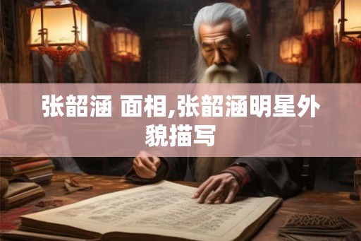 张韶涵 面相,张韶涵明星外貌描写