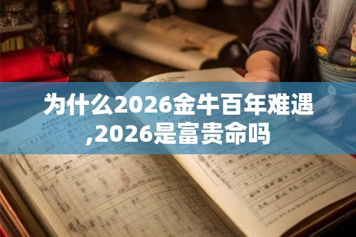 为什么2026金牛百年难遇,2026是富贵命吗