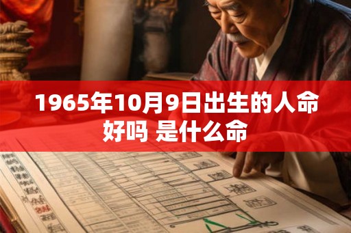 1965年10月9日出生的人命好吗 是什么命
