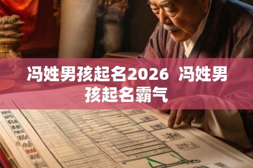 冯姓男孩起名2026  冯姓男孩起名霸气